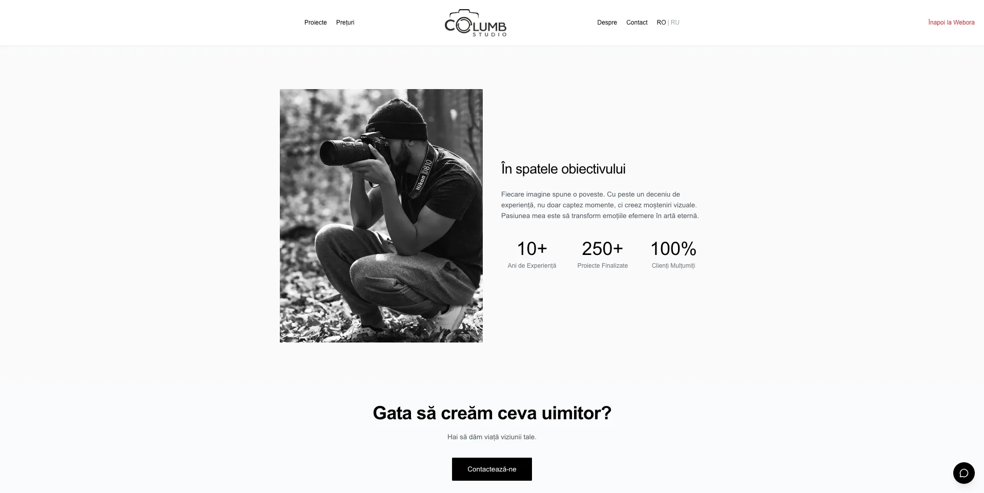 Creare Site PhotoStudio | Portofoliu Web Profesional - Screenshot 5