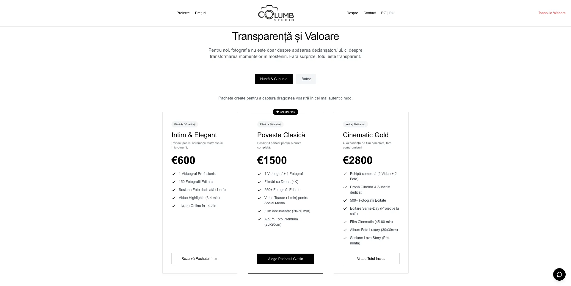 Creare Site PhotoStudio | Portofoliu Web Profesional - Screenshot 6