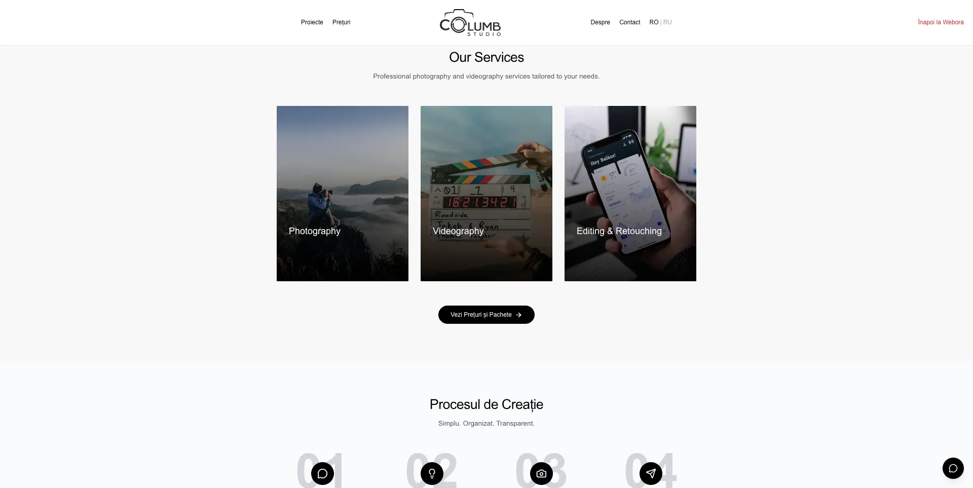 Creare Site PhotoStudio | Portofoliu Web Profesional - Screenshot 3