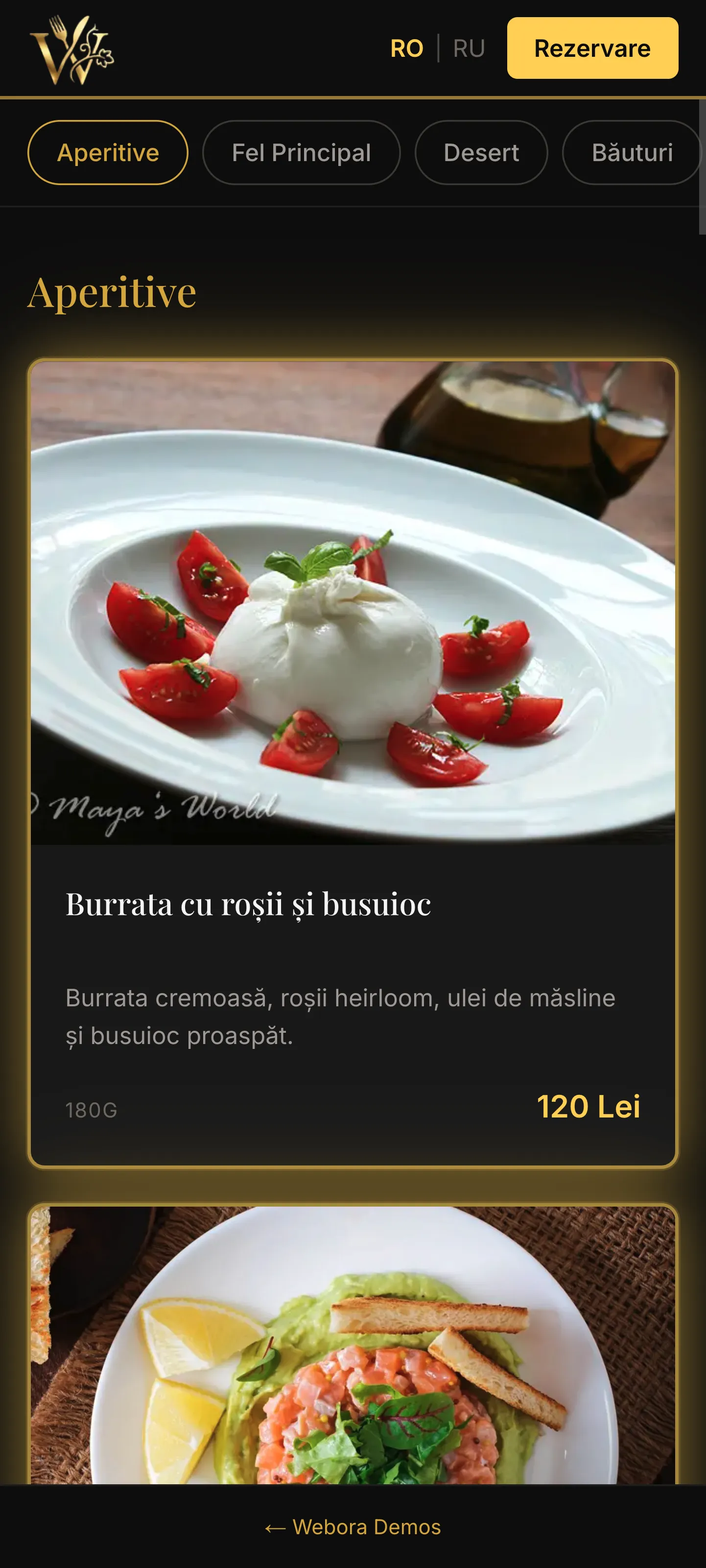 Creare Site Restaurant & Meniu Digital QR | Webora - Screenshot 3